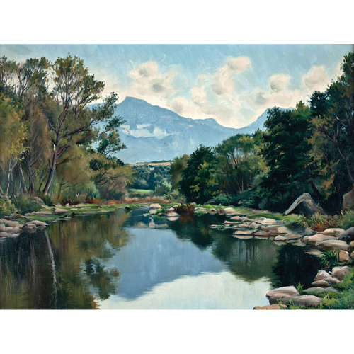 Sub.:5 - Lote: 28 - ISMAEL SUBIRANA (Olot, 1937) Paisaje con río