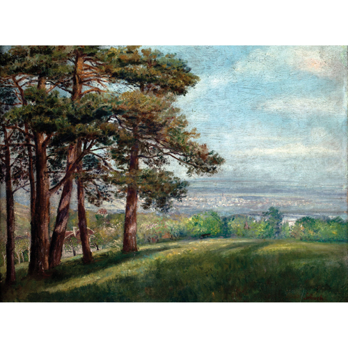 Sub.:5 - Lote: 27 - ESCUELA ESPAÑOLA, S.XX Paisaje con árboles