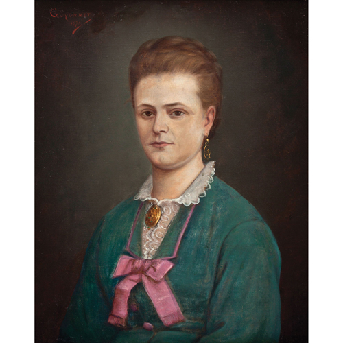 Sub.:5 - Lote: 36 - ESCUELA FRANCESA, S.XIX Retrato de dama