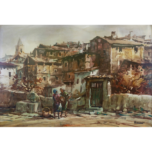 Sub.:5 - Lote: 29 - JULIO VISCONTI MERINO (Fiñana, 1922) Casas de Maluenda