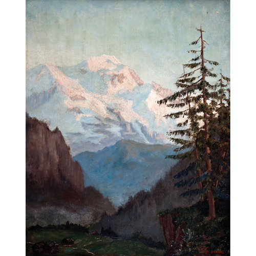 Sub.:5 - Lote: 40 - MAURICE JEAN LEFEBVRE (Bélgica, 1873 - 1954) Paisaje montañoso
