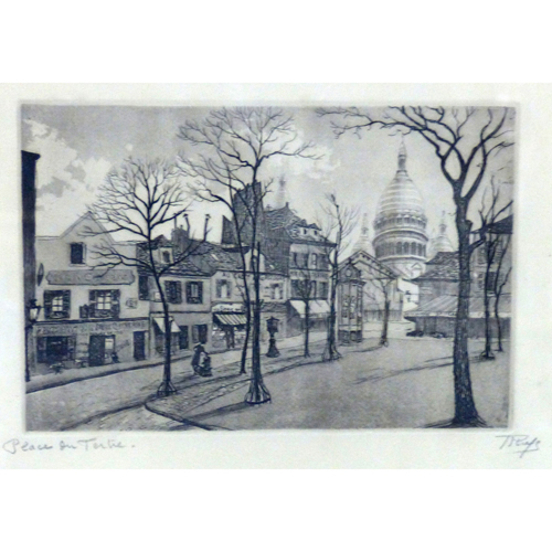 Sub.:5 - Lote: 24 - ESCUELA FRANCESA, S.XX Place du Tertre.