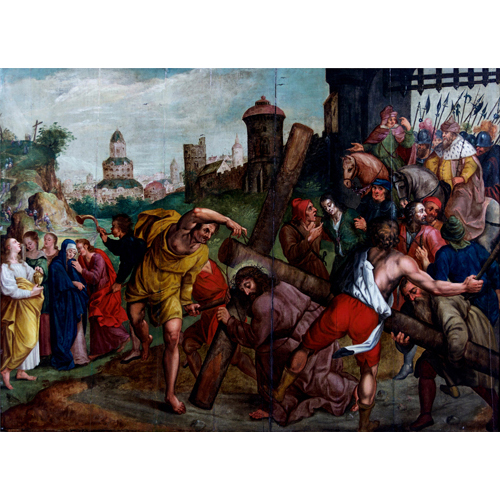 Sub.:6 - Lote: 59 - CÍRCULO DE MARTÍN DE VOS (Amberes, 1532-1603) Camino del calvario