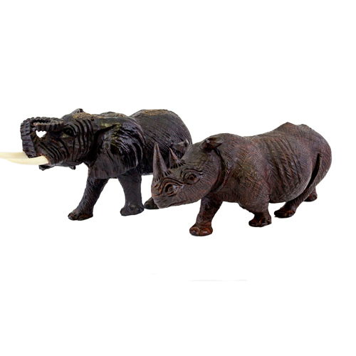 Sub.:6 - Lote: 287 - Elefante y Rinoceronte