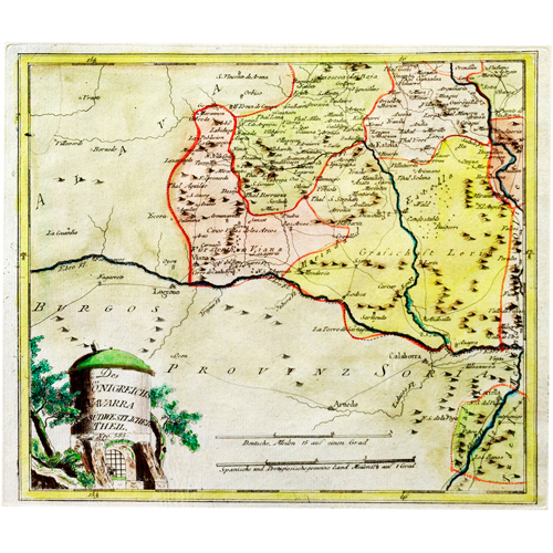 Sub.:6 - Lote: 26 - FRANZ J.J. REILLY (1766-1820); A. FRIEDRICH BÜSCHING, (1724-1793) REINO DE NAVARRA, PARTE SUROESTE. DES KÖNIGREICHS NAVARRA SÜDWESTLICHER THEIL. Viena, 1789
