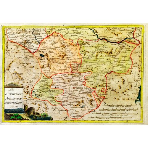 Sub.:6 - Lote: 17 - FRANZ J.J. REILLY (1766-1820); A. FRIEDRICH BÜSCHING, (1724-1793) REINO DE ARAGON, PARTE SUR. DAS KÖNIGREICH ARAGONIEN SÜDLICHER THEIL. Viena, 1789