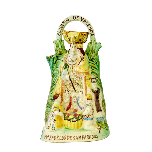 Sub.:6 - Lote: 249 - Botijo en cerámica de Nuestra Señora de los Desamparados. Valencia.