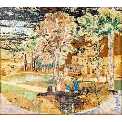 Sub.:6 - Lote: 129 - Paisaje con figuras