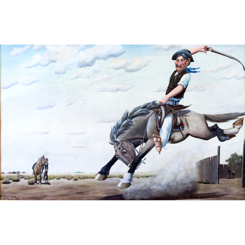 Sub.:8 - Lote: 58 - FLORENCIO MOLINA CAMPOS (Buenos Aires, 1891 - 1959) Escena de la Pampa