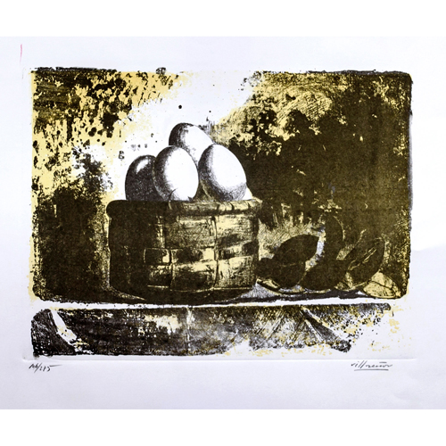 Sub.:8 - Lote: 11 - MANUEL LÓPEZ VILLASEÑOR (Ciudad Real, 1924 - Madrid, 1996) La Cesta de los Huevos