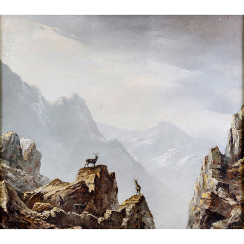 Sub.:8 - Lote: 39 - L. ALDEHUELA (Andújar, Jaén, 1920 - 2011) Paisaje alpino